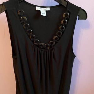 White House Black Market Black Scoop Neck Sleeveless Top